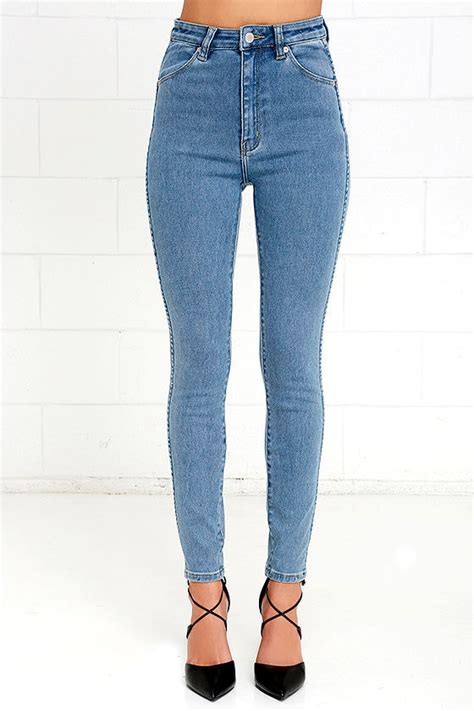 rollas eastcoast ankle skinny jeans light wash denim high waisted jeans 119 00