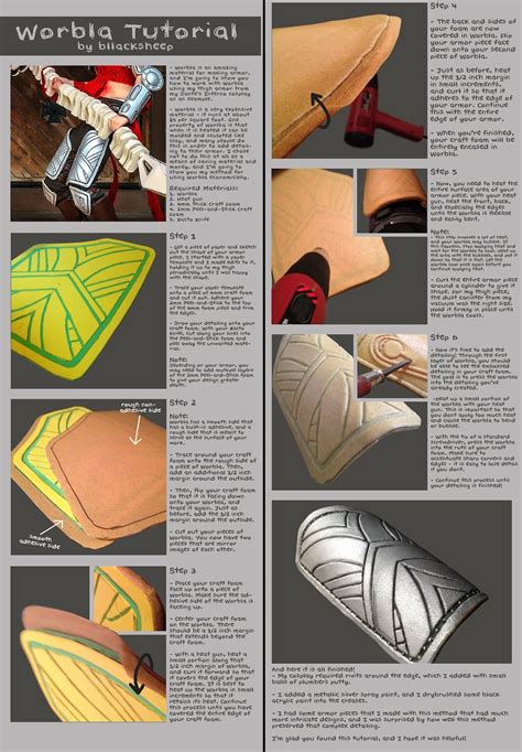 this worbla tutorial by bllacksheep is an ingenious method to creating 3d texture on your worbla