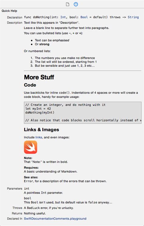 Does Swift Have Documentation Generation Support Stack Overflow