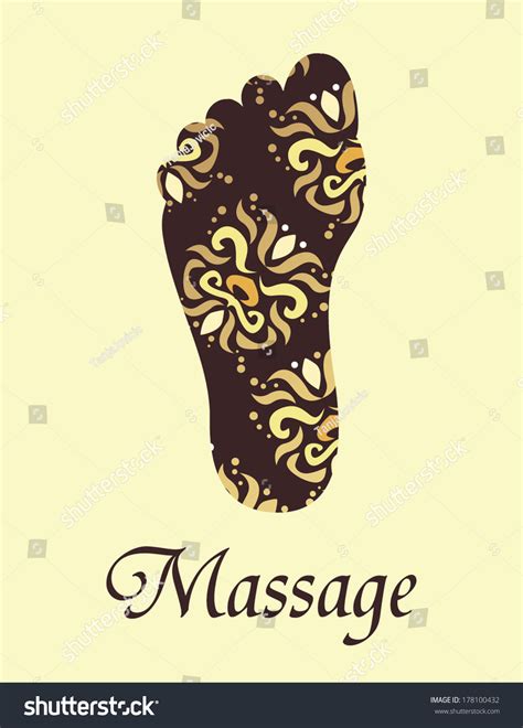 Foot Massage Poster Stock Vector Illustration 178100432 Shutterstock