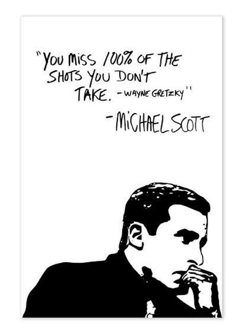 Michael Scott Wayne Gretzy Quote Poster The Office Tv Show Wall Art