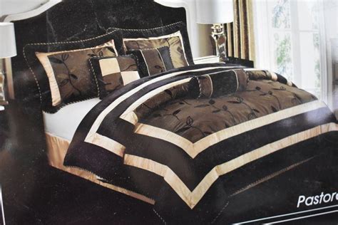 Nanshing Pastora 7 Piece Bedding Comforter Set Brown Queen