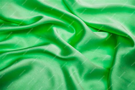 Premium Photo Silk Texture Background Green Satin Fabric Abstract Background