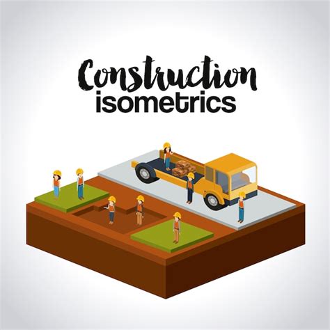 Premium Vector Construction Isometrics Design