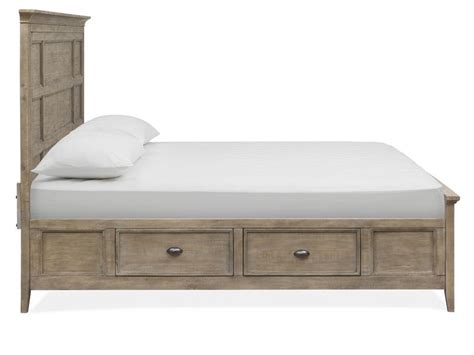 Paxton Place Complete Cal King Panel Bed With Storage Rails B4805 75