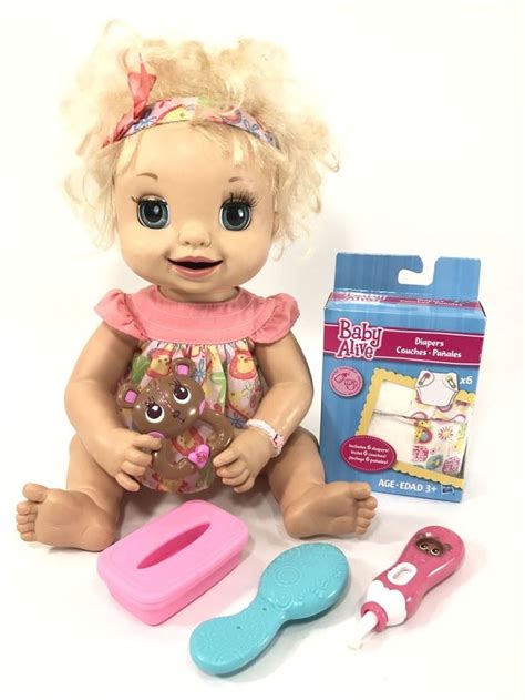 Hasbro Baby Alive Doll Soft Face Learn To Potty 2007 W Dress Blonde