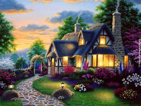 Spring Cottage Wallpapers Wallpaper Cave