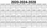 Leap Year 2020 Calendar - 366 Days | List of Leap Year 2020, 2024, 2028 ...