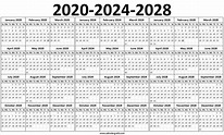 Leap Year 2020 Calendar - 366 Days | List of Leap Year 2020, 2024, 2028 ...