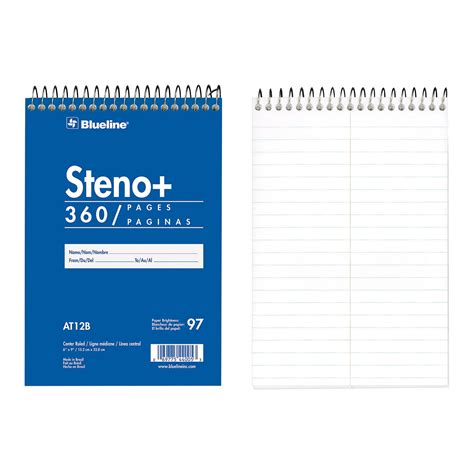 Blueline Steno Pad Top Binding Blue 6 X 9 360 Pages Grand And Toy