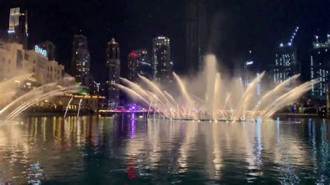 Burj Khalifa Fountain Showdubai Mall Dancing Fountaintravel Dubai