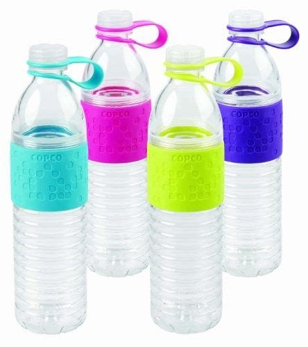 2 Pack Copco Hydra Reusable 20 Ounce Water Bottle Tethered Leak Proof