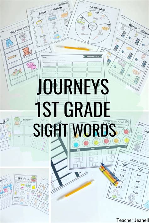 Sight Word Practice Bundle Journeys 1st Grade Units 1 6 Supplement