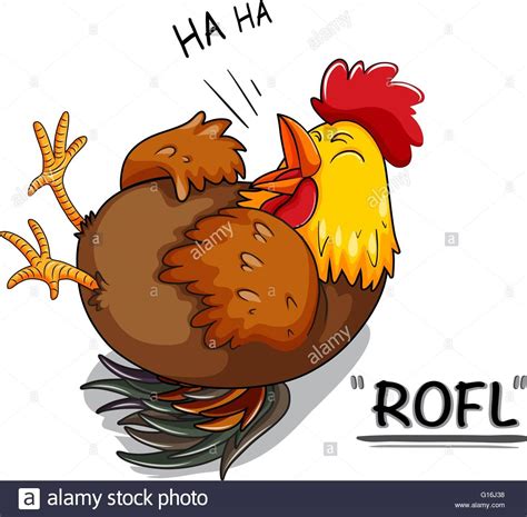 Download This Stock Vector Chicken Laughing On White Illustration