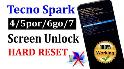 tecno spark 7 7pro kf8 hard reset forgot password reset screen unlock password pattern
