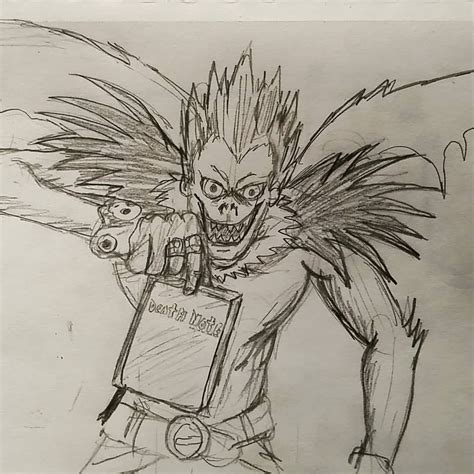 Top Mouse Comics — Todays Ani May Drawing Ryuk From Death