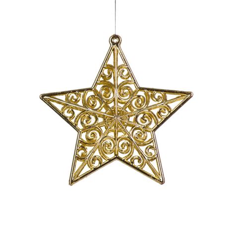 Golden Christmas Star Decoration Stock Image Image Of December