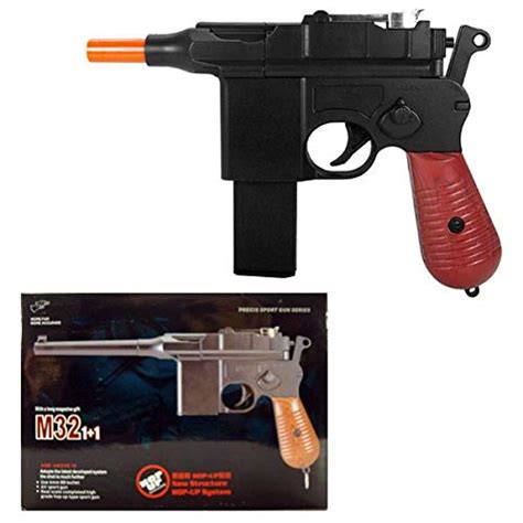 Ww2 New Airsoft Toy Gun German Mauser C69 Broomhandle With 2 Magazines