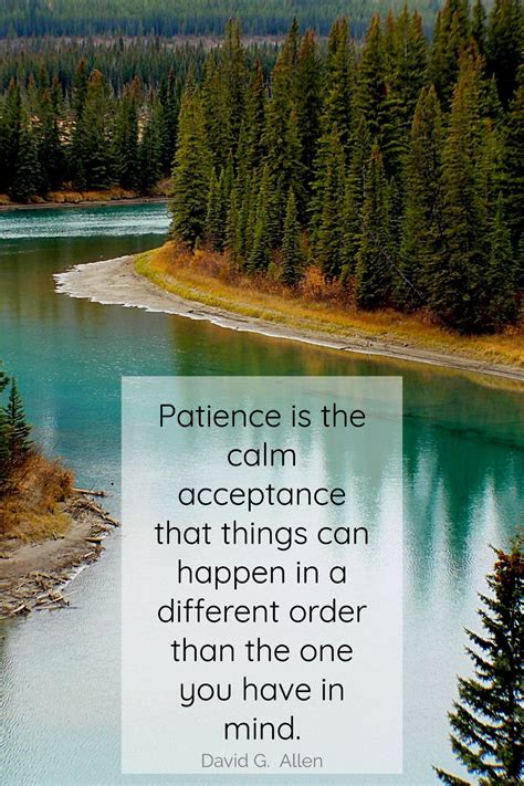 David G Allen Patience Is The Calm Acceptance That Things Can Happen