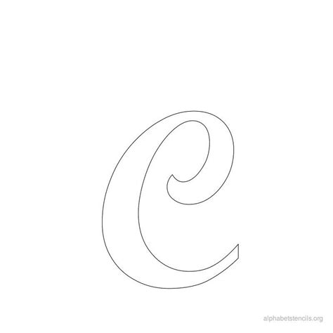 Alphabet Stencils Cursive C Alphabet Stencils Stencil Template