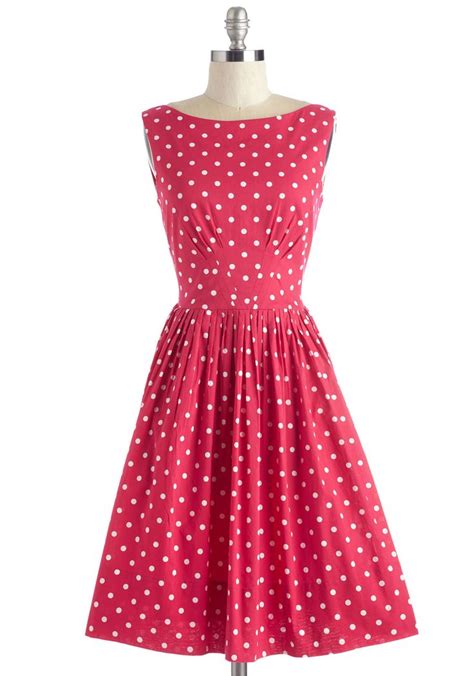 Emily And Fin Daytrip Darling Dress In Dots Mod Retro Vintage Dresses