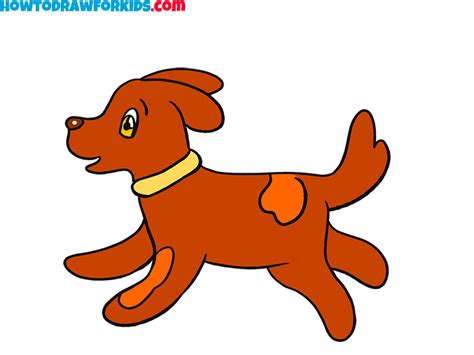 How To Draw A Running Dog Easy Drawing Tutorial For Kids
