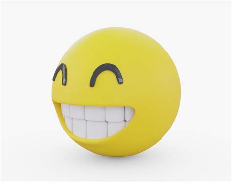 3d Model Emoji Happy Cgtrader