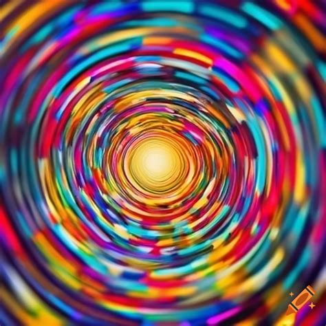 Abstract Art With Vibrant Concentric Circles