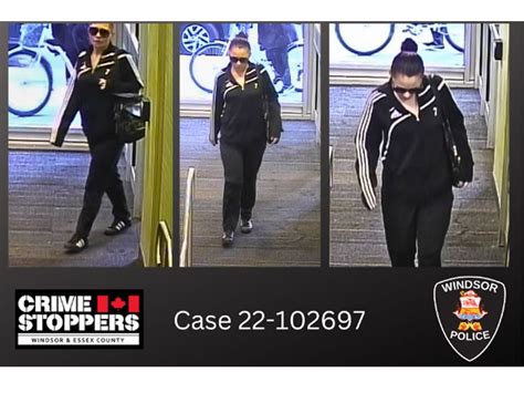 windsor police release photo of woman wanted for bank robbery canada