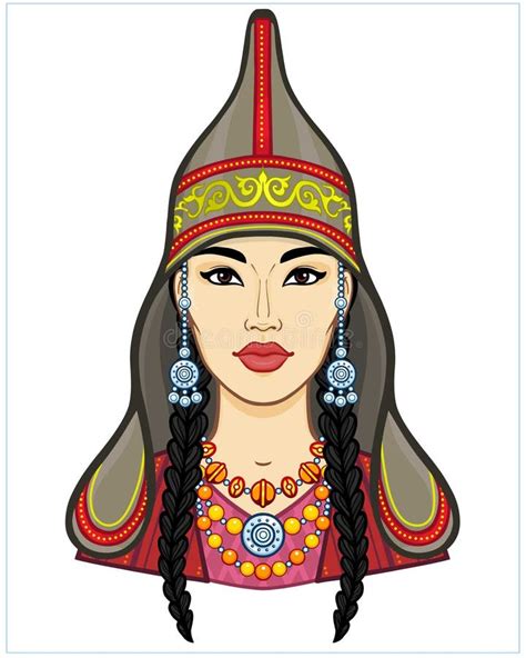 Asian Beauty Animation Portrait Of A Beautiful Girl In Ancient