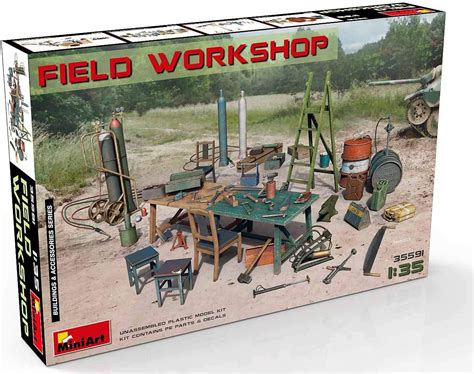 Miniart 35591 Field Workshop 135 Scale Buildings And Accessories