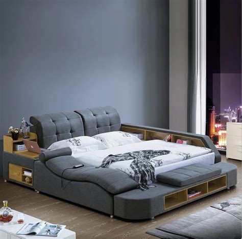 modern bedroom storage bed multifunctional massage tatami bed smart bed with music speaker buy