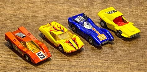 Vintage Diecast Cars Lot Of 4 Matchbox Superfast Collectible Toy Cars