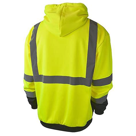 Radians Class 3 Hi Vis Green Black Ansi Rated Hoodie Sj02b 3pgs 2x