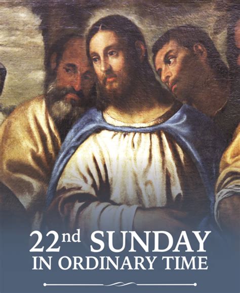 22nd Sunday Of Ordinary Time Immaculate Conception Catholic Parish