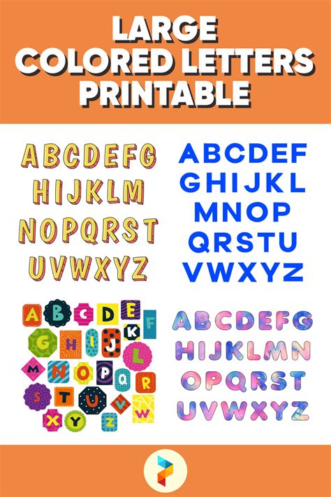 Large Colored Letters 10 Free Pdf Printables Printablee