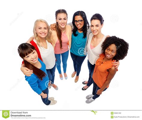 International Group Of Happy Smiling Women Stock Photo Image Of