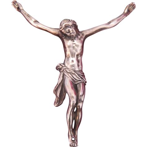 Antique Silver Figure Of The Crucified Christ Early 19th Century From