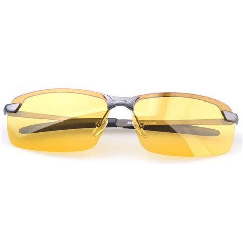 anti glare sunglasses driving glasses night vision polarized glasses gray frame yellow lens