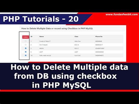 Learn How To Delete Multiple Data From Database Using Checkbox In PHP