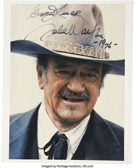 John Wayne Autographed Photo Movietv Memorabilia Autographs Lot