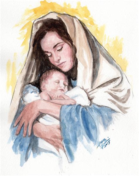 Fine Art Print Of Mary And Baby Jesus Etsy
