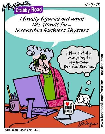 Pin By Linda M Schlossberg On Maxine Crabby Road Accounting Humor