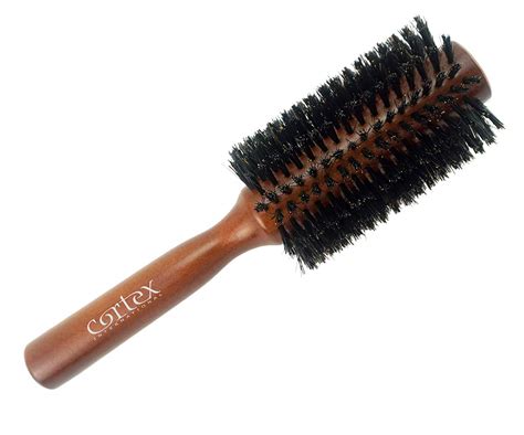 With 100% natural boar bristles, this brush effortlessly glides through hair without causing snags or damage to fine and vulnerable locks. Cortex Professional Boar Bristles Round Hair Brush Wood ...