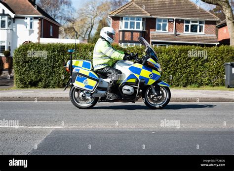 Police Motorcyclist Uk Stock Photo Alamy