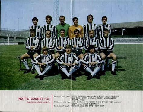Notts County Team Group In 1969 70 Notts County Fc Oakes Team