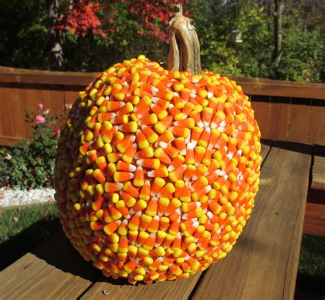 Candy Corn Covered Halloween Pumpkin Lifes A Tomato Ripen Up Your