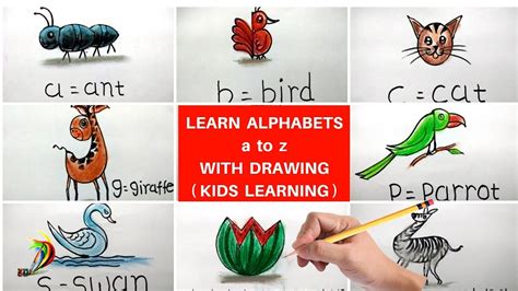 Easy Alphabet Drawing For Kids Cartooning For Kids And Learning How