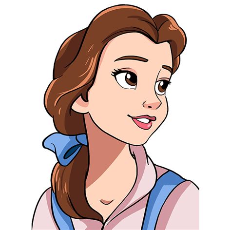 How To Draw Belle From Beauty And The Beast Really Easy Drawing Tutorial