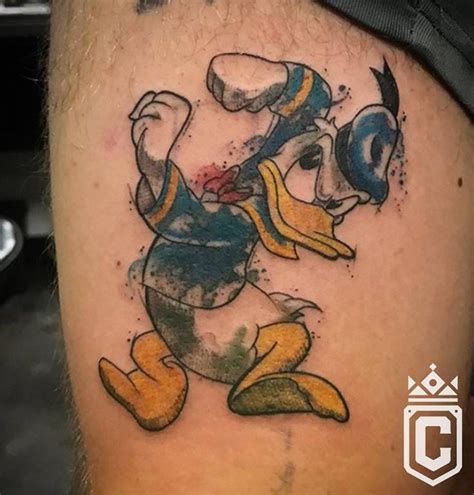 This Watercolor Donald Duck Tattoo By Jeff Came Out Amazing Tag A